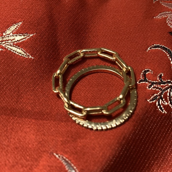 Costume Jewelry Yellow Gold Rings Set (2) of Two - Picture 4 of 4